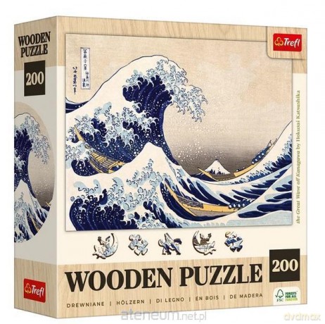 Puzzle drewniane 200 el. Wielka Fala w Kanagawie [PUZZLE]