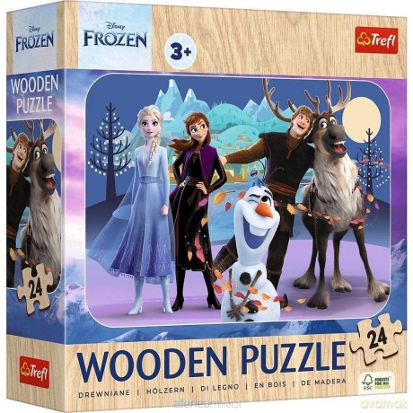 Puzzle drewniane 24 el. Niesamowita Kraina Lodu [PUZZLE]