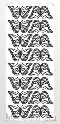 Stiker ażurowy srebrny