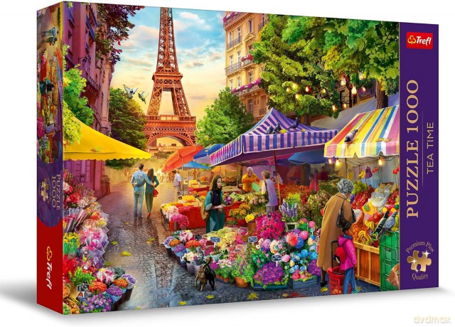 TREFL 1000 el. el. Targ kwiatowy, Paryż [PUZZLE]
