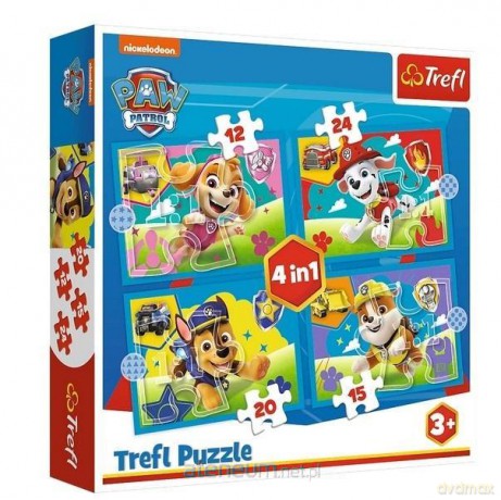 TREFL 4w1 Biegnące Pieskii [PUZZLE]