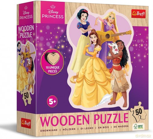 TREFL 50 el. el. konturowe Urocze Księżniczki [PUZZLE]