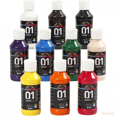 A-Color - Acrylic Paint - Glossy - 10 x 100 ml (32001)