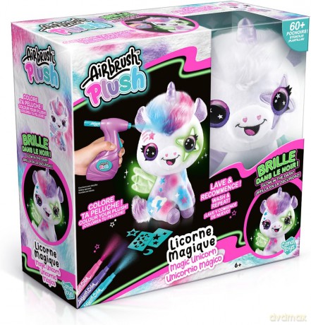 Airbrush Plush - Glow in the Dark Unicorn (1274)