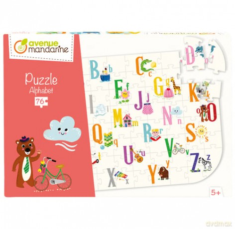 Avenue Mandarine - Puzzle, Alphabet, 76 pc [PUZZLE]
