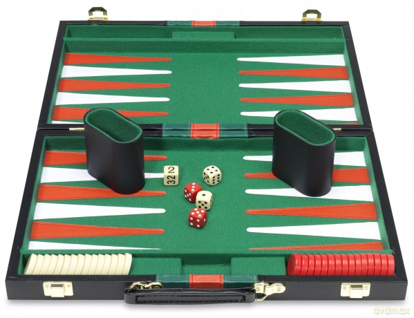 Backgammon GA Toys w czarnym etui z rączką 24 x 37 cm