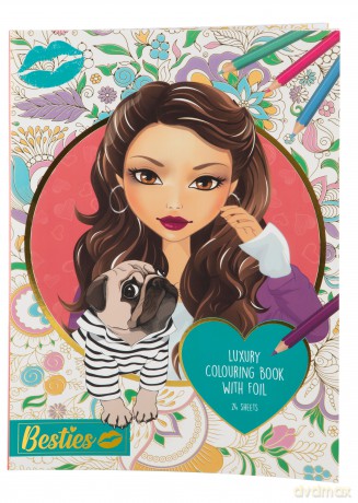 Besties - Luxury foil colouring book (140033)