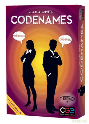 Codenames boardgame (Norwegian)