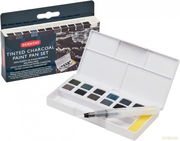 Derwent - Tinted charcoal p.pan set