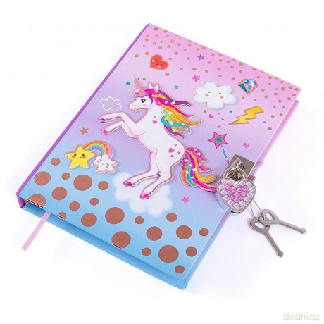 Diary w. Lock - Unicorn (16054)