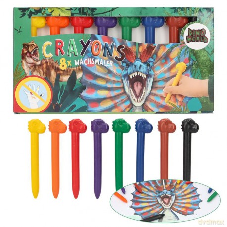 Dino World - Crayons With Dino-Topper (0412177)