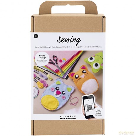 Zestaw Kreatywny Do Szycia Filcowych Maskotek DIY Kit - Sewing - Teddy Bears (977540)