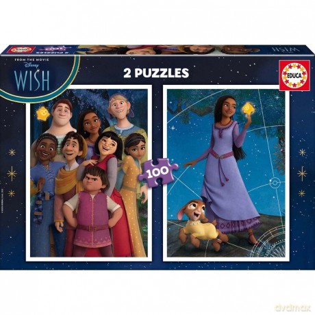 Educa - 2 x 100 psc. Puzzle - Disney Wish (80-19742) [PUZZLE]