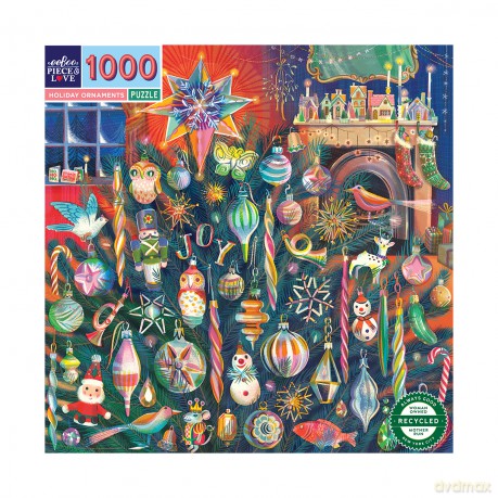 EEBOO - Puzzle 1000 pcs - Holiday Ornaments - (EPZTHYO) [PUZZLE]