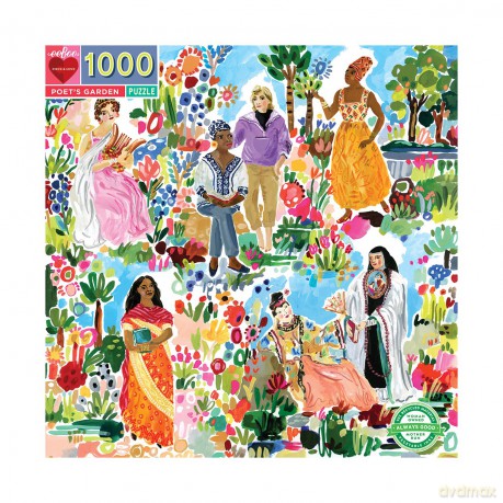 eeBoo - Puzzles - Poet's Garden, 1000 Pc - (EPZTPOT) [PUZZLE]