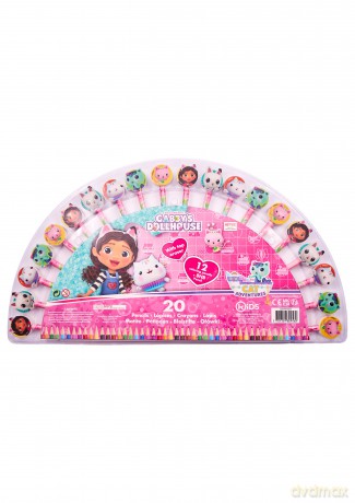 Euromic - Koci Domek Gabi - 20 kolorowych kredek (033707053)