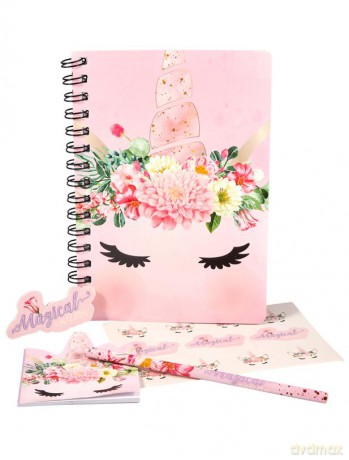Euromic - Writing Set - Unicorn Flowers (090206129)