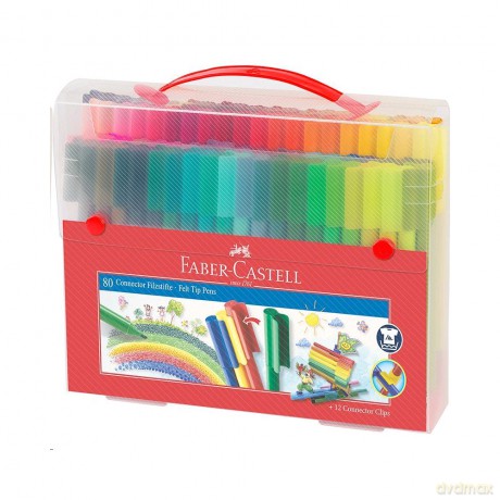 Faber-Castell - Connector Pens, Carry case, 80 pc (155579)