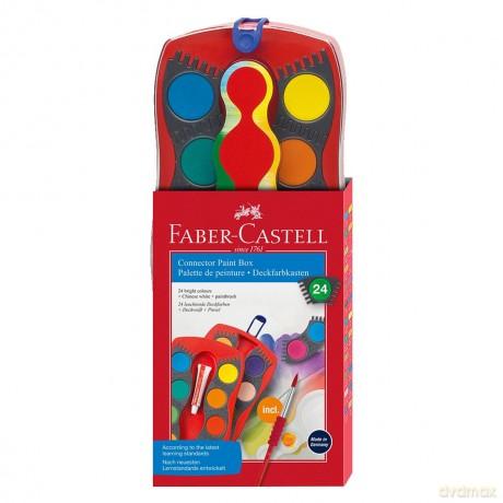 Faber-Castell - Connector paint box 24 colours red