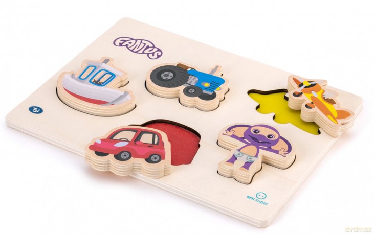 Fantus - Wooden puzzle with vehicles (112064) [PUZZLE]