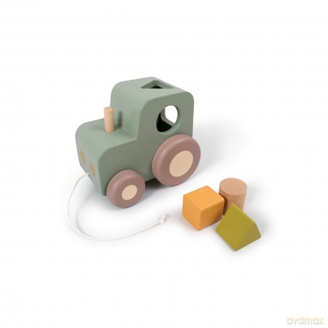 FILIBABBA - Pull along tractor with shape sorter - (FI-02776)