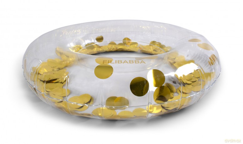Filibabba - Swim ring Alfie - Gold Confetti