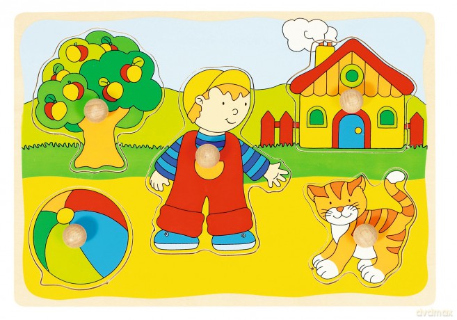 GOKI - Cat, house,... lift-out puzzle - (57858) [PUZZLE]
