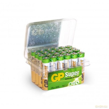GP - 24A LR03 AAA Powercase (24-Pack) - Long-Lasting Alkaline Batteries