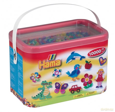 HAMA - Midi Beads - 10.000 Beads in Bucket - Glitter Mix (202-54)