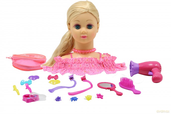 Happy Friend - Hairstyling Head Blond Hair (504404)