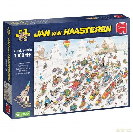 Jan Van Haasteren - Its All Going Downhill (1000 pieces) (JUM00025) [PUZZLE]