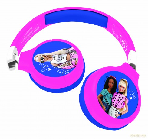 Lexibook - Barbie - 2 in 1 BluetoothŽ foldable Headphones (HPBT010BB)
