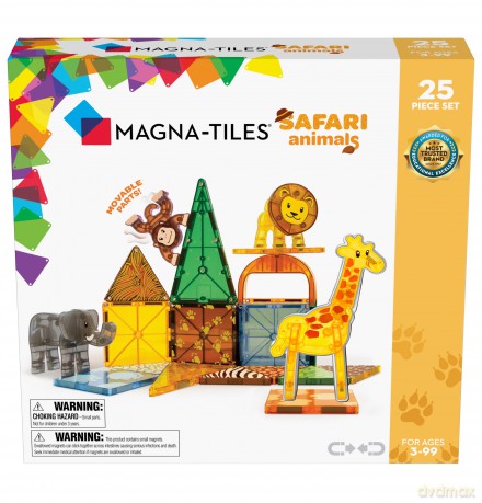 Klocki magnetyczne Magna-Tiles - Safari Animals 25 pcs set - (90220)