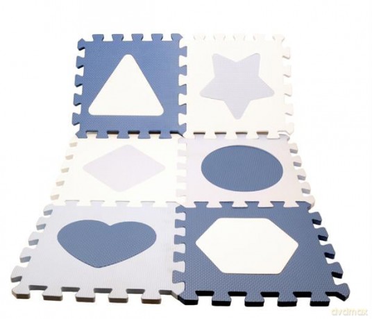 Magni - Floor puzzle in foam w. shapes - Blue (2513) [PUZZLE]