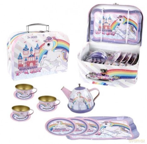 Magni - Tea set in suitcase, with unicorn (3905)
