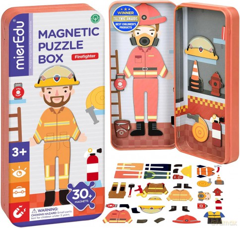 Puzzle mierEdu - Magnetic Hero Box - Firefighter - (ME085)