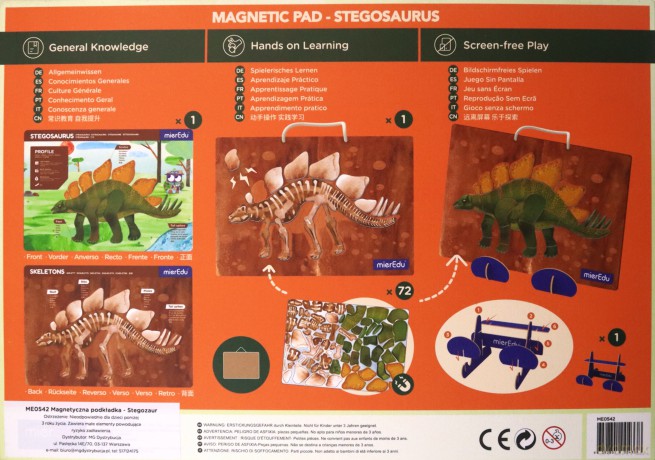 mierEdu - Magnetic Pad - Stegosaurus - (ME0542) [PUZZLE]