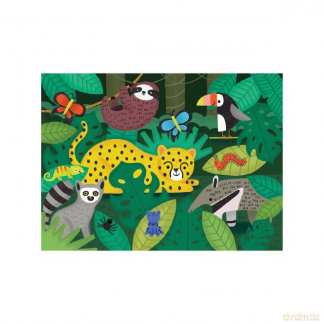 Mudpuppy - Puzzle 42 pcs - Rainforest Fuzzy Puzzle - (M60709) [PUZZLE]