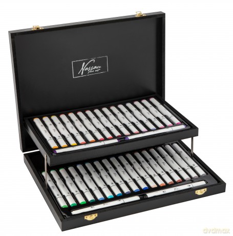 Nassau - Markers in wooden box (36 pcs) (AR0115/22GE)