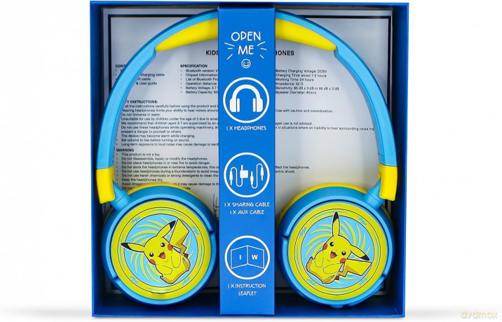 OTL - Bluetooth Headset w/Perental Control - Pokemon Pikachu (PK0980)