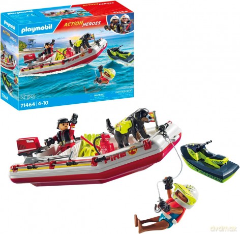 Playmobil - Fireboat with Aqua Scooter (71464)