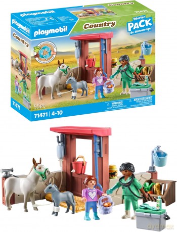 PLAYMOBIL Starter Pack Weterynarz z osiołkami Country Farma (71471)