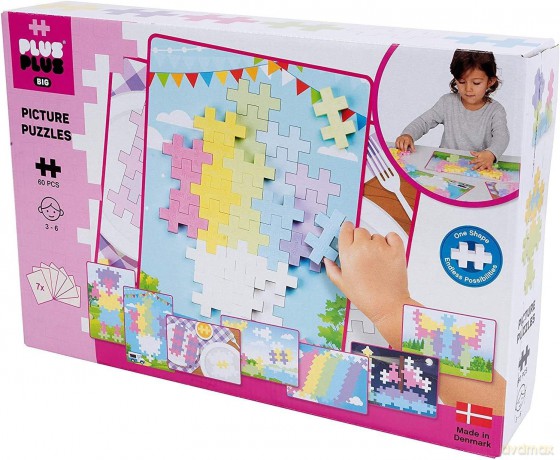 Plus Plus - BIG Pastel - Picture Puzzel - 60 pcs (3281)