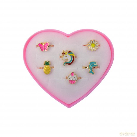Pocket Money - Box Of Silver Rings 6 pcs. (640113)
