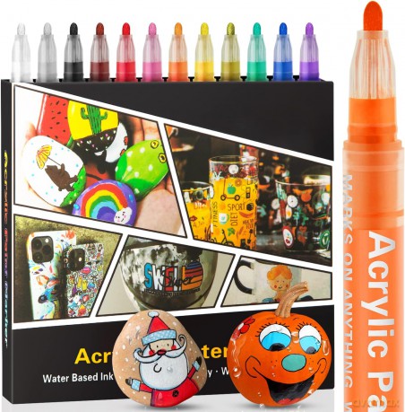 Posca - PC3M - Fine Tip Pen - Sparkling Colors, 8 pc