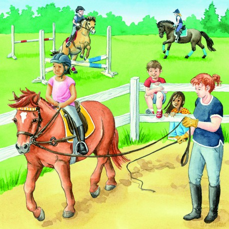 RAVENSBURGER A day At The Stables 3x49p - 05129 [PUZZLE]