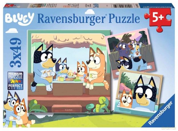 RAVENSBURGER Bluey 3x49p - (10105685) [PUZZLE]