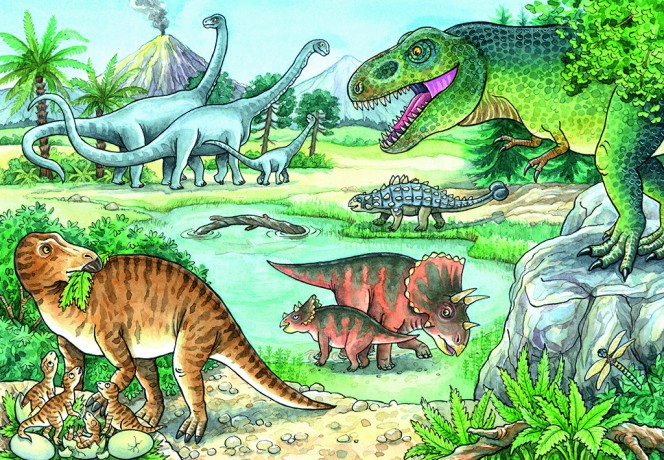 RAVENSBURGER Dinosaurs Of Land And Sea 2x24p - 05128 [PUZZLE]