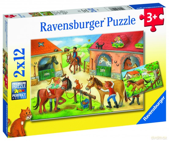 RAVENSBURGER Happy Days At The Stables 2x12p - 05178 [PUZZLE]