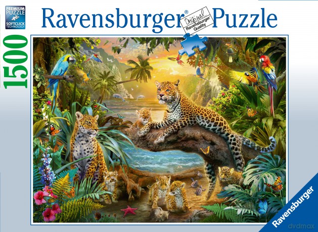 RAVENSBURGER Leopard Family In The Jungle 1500p - 17435 [PUZZLE]